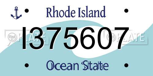 I375607 Rhode Island License Plate