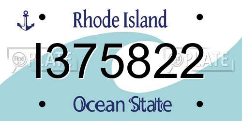 I375822 Rhode Island License Plate