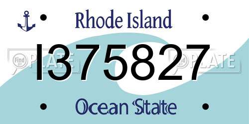 I375827 Rhode Island License Plate