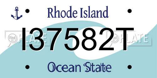 I37582T Rhode Island License Plate