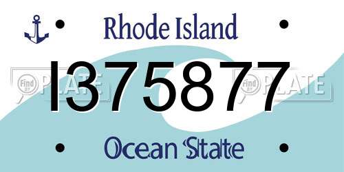 I375877 Rhode Island License Plate