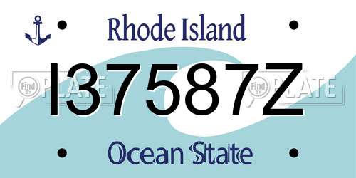 I37587Z Rhode Island License Plate