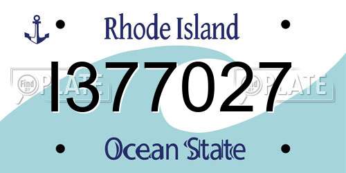 I377027 Rhode Island License Plate