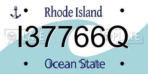 I37766Q Rhode Island License Plate