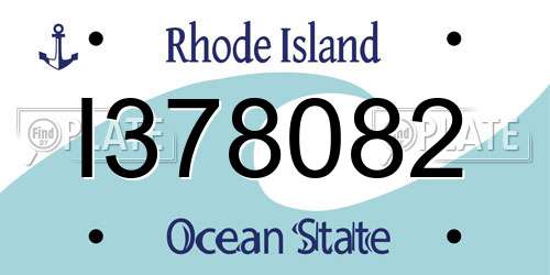 I378082 Rhode Island License Plate