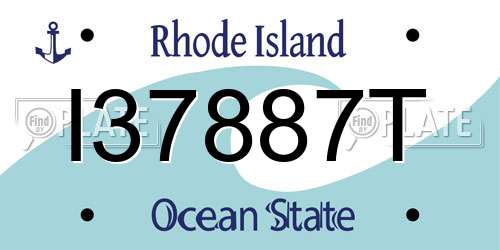 I37887T Rhode Island License Plate