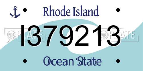 I379213 Rhode Island License Plate