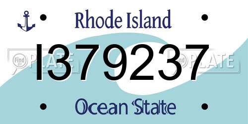 I379237 Rhode Island License Plate