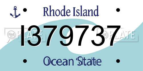I379737 Rhode Island License Plate