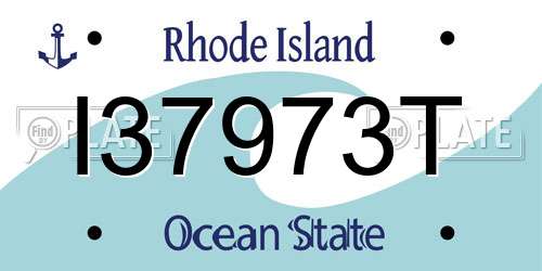 I37973T Rhode Island License Plate