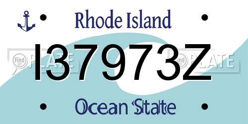 I37973Z Rhode Island License Plate