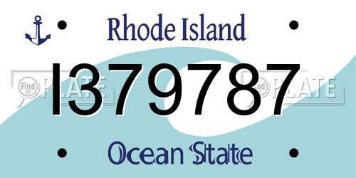I379787 Rhode Island License Plate