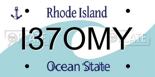 I37OMY Rhode Island License Plate