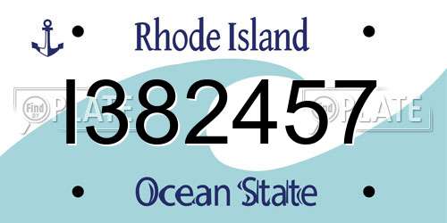 I382457 Rhode Island License Plate