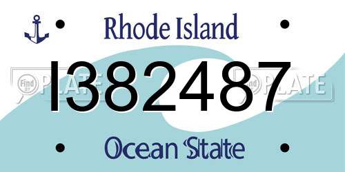 I382487 Rhode Island License Plate