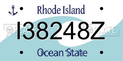 I38248Z Rhode Island License Plate