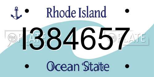 I384657 Rhode Island License Plate