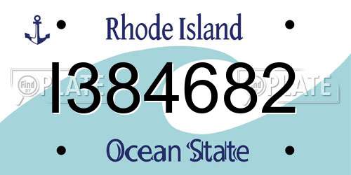 I384682 Rhode Island License Plate