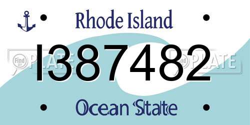 I387482 Rhode Island License Plate