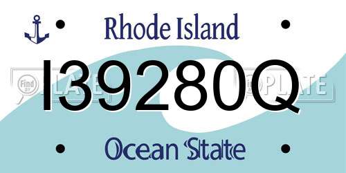 I39280Q Rhode Island License Plate