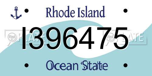 I396475 Rhode Island License Plate
