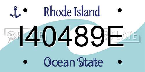 I40489E Rhode Island License Plate