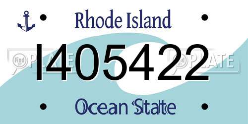 I405422 Rhode Island License Plate