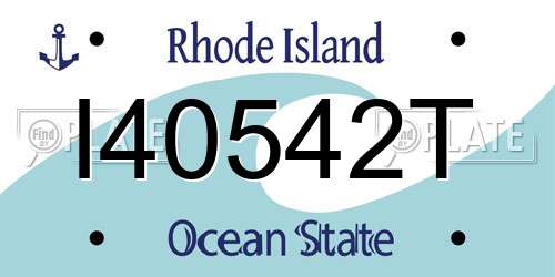 I40542T Rhode Island License Plate
