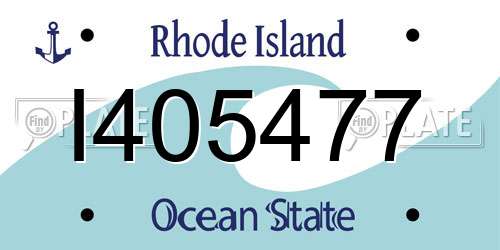 I405477 Rhode Island License Plate