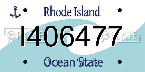 I406477 Rhode Island License Plate