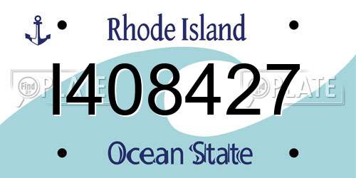 I408427 Rhode Island License Plate