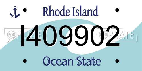 I409902 Rhode Island License Plate