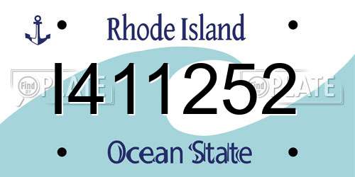 I411252 Rhode Island License Plate
