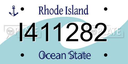 I411282 Rhode Island License Plate