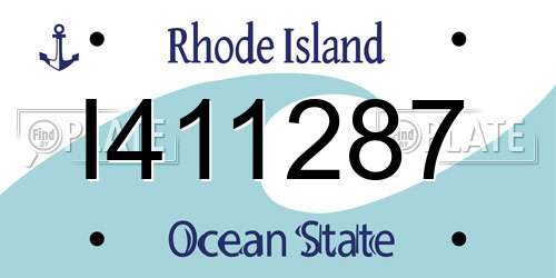 I411287 Rhode Island License Plate