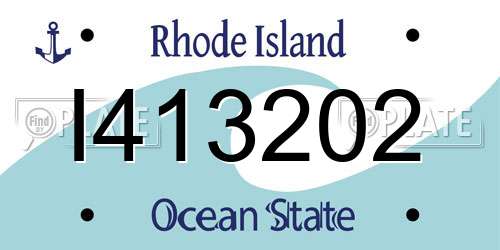 I413202 Rhode Island License Plate