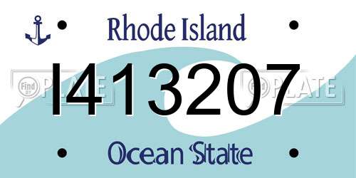 I413207 Rhode Island License Plate