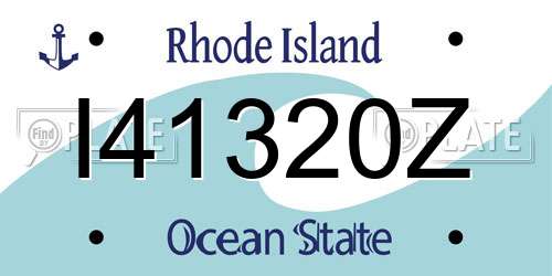 I41320Z Rhode Island License Plate