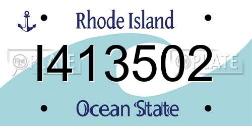 I413502 Rhode Island License Plate