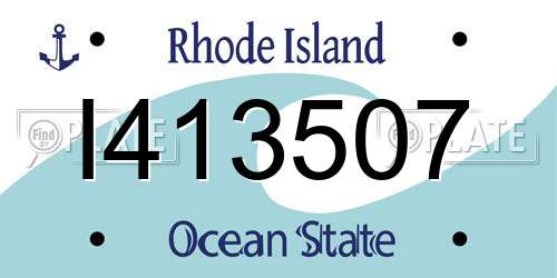 I413507 Rhode Island License Plate