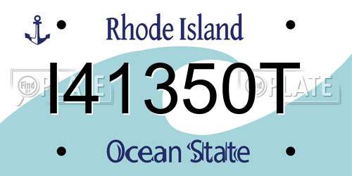I41350T Rhode Island License Plate