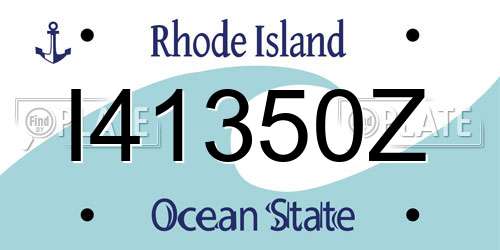 I41350Z Rhode Island License Plate