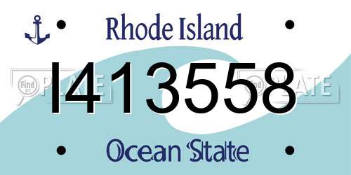 I413558 Rhode Island License Plate