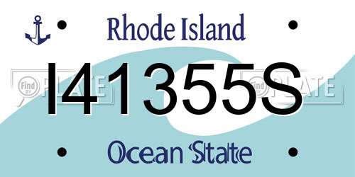 I41355S Rhode Island License Plate