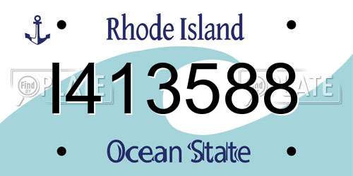 I413588 Rhode Island License Plate