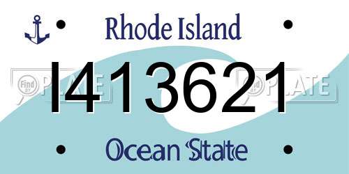 I413621 Rhode Island License Plate
