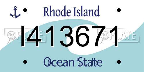 I413671 Rhode Island License Plate