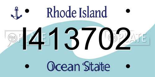 I413702 Rhode Island License Plate