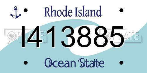 I413885 Rhode Island License Plate