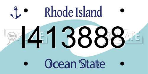 I413888 Rhode Island License Plate